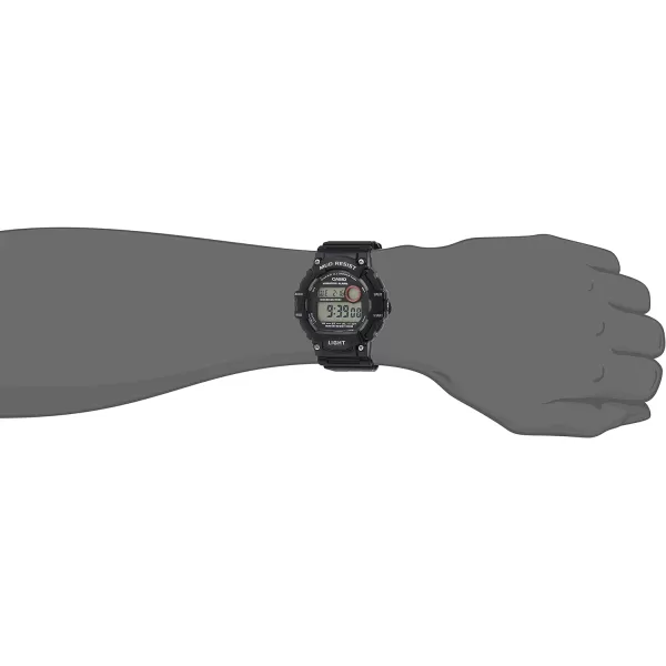 Casio Mud Resistant Stainless Steel Quartz Watch with Resin Strap Black 276 Model TRT110H1AVCF standard