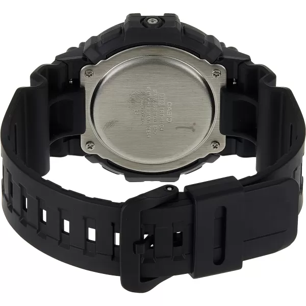 Casio Mud Resistant Stainless Steel Quartz Watch with Resin Strap Black 276 Model TRT110H1AVCF standard