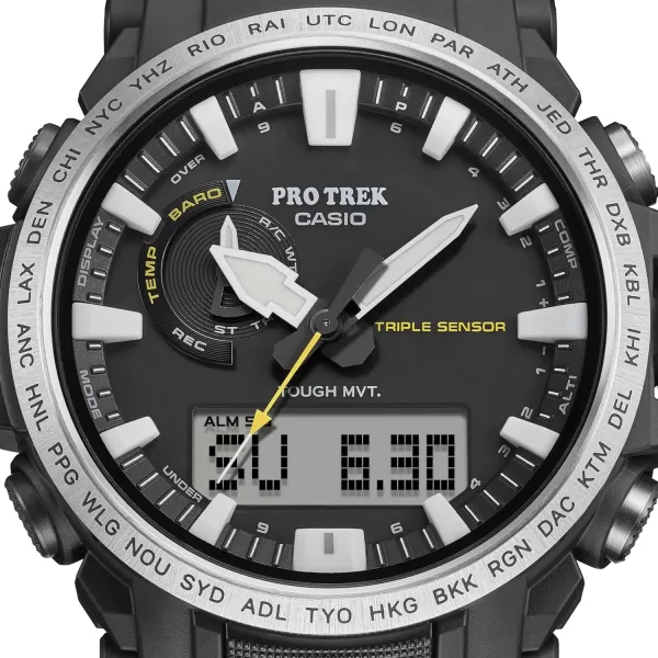 Casio Protrek Tough Solar Powered Environmentally Friendly Biomass Outdoor Sports Watch with Altimeter Barometer Compass and Thermometer Style PRW611