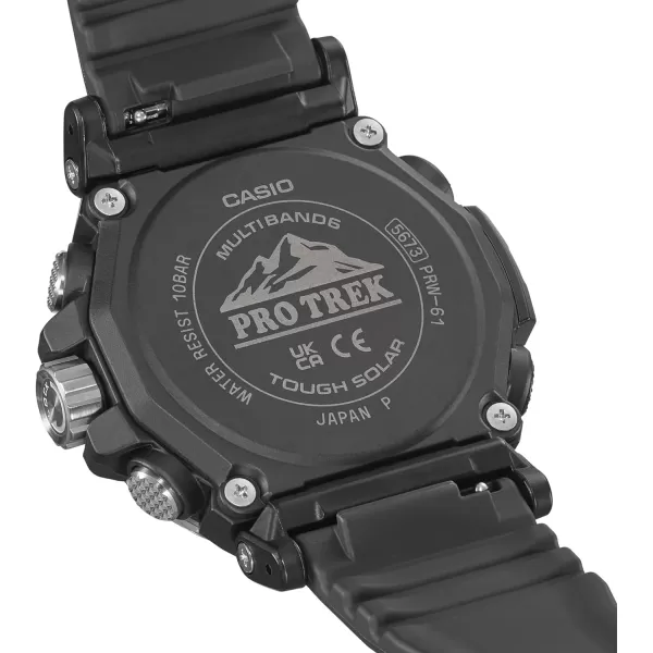 Casio Protrek Tough Solar Powered Environmentally Friendly Biomass Outdoor Sports Watch with Altimeter Barometer Compass and Thermometer Style PRW611