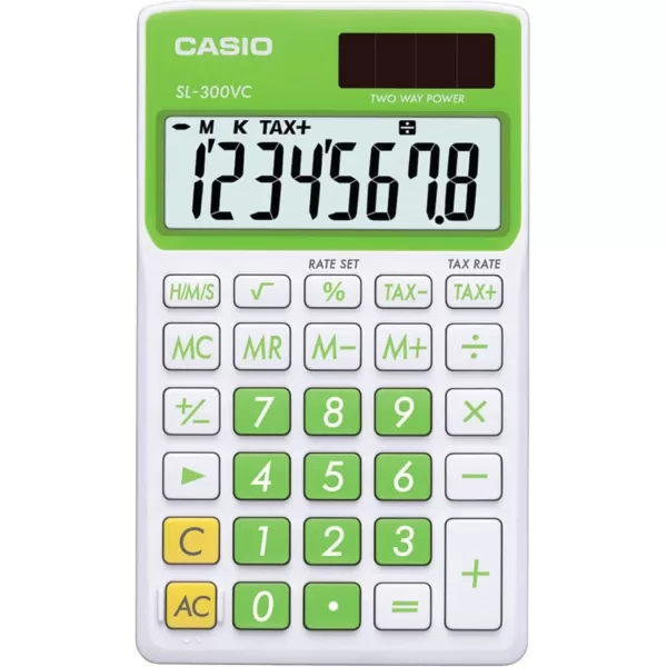 Casio SL300VC Standard Function Calculator Orange 275 x 463Green