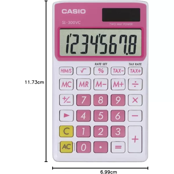 Casio SL300VC Standard Function Calculator Orange 275 x 463Pink