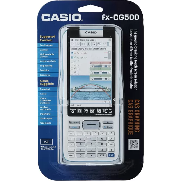 Casio Touchscreen with Stylus Graphing Calculator 48 fxCG500 Gray 48inch