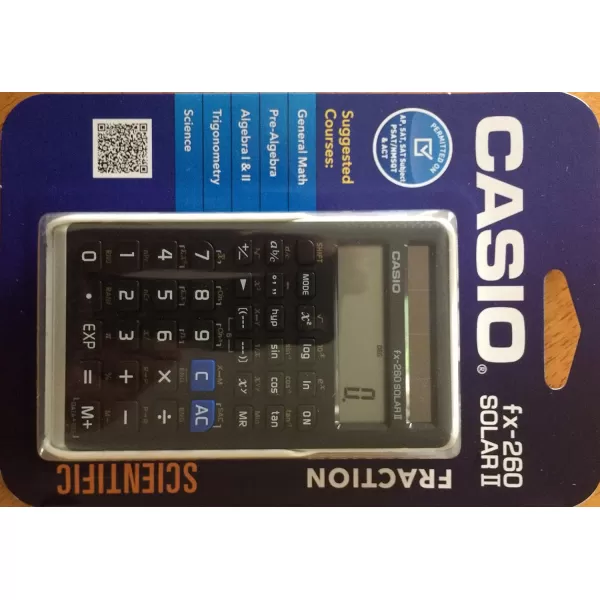 Casio fx260SOLARII 1Line Scientific Calculator BlackBlack