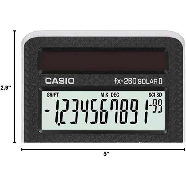 Casio fx260SOLARII 1Line Scientific Calculator BlackBlack