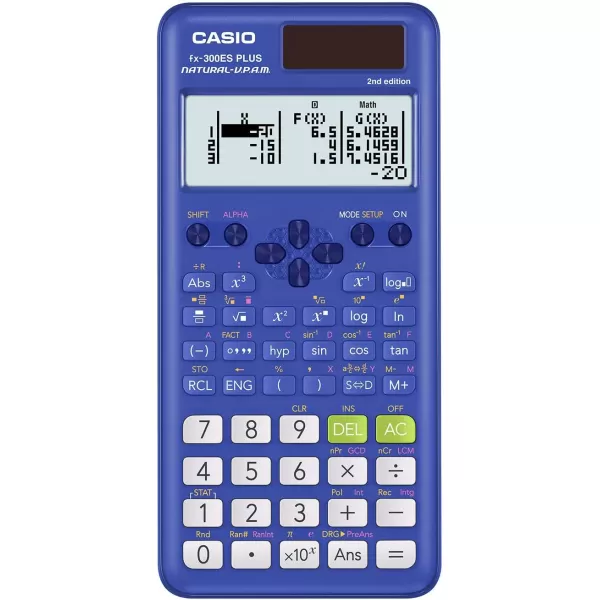 Casio fx300MSPLUS2 2nd Edition Standard Scientific CalculatorCalculator  Blue Scientific Calculator