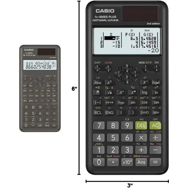 Casio fx300MSPLUS2 2nd Edition Standard Scientific CalculatorCalculator  Calculator  Black