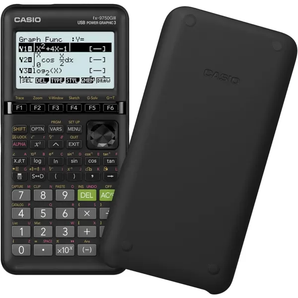 Casio fx9750GIII Standard Graphing Calculator Python and Natural Text Book Display BlackBlack