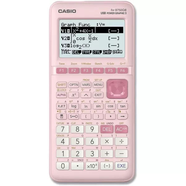 Casio fx9750GIII Standard Graphing Calculator Python and Natural Text Book Display BlackPink