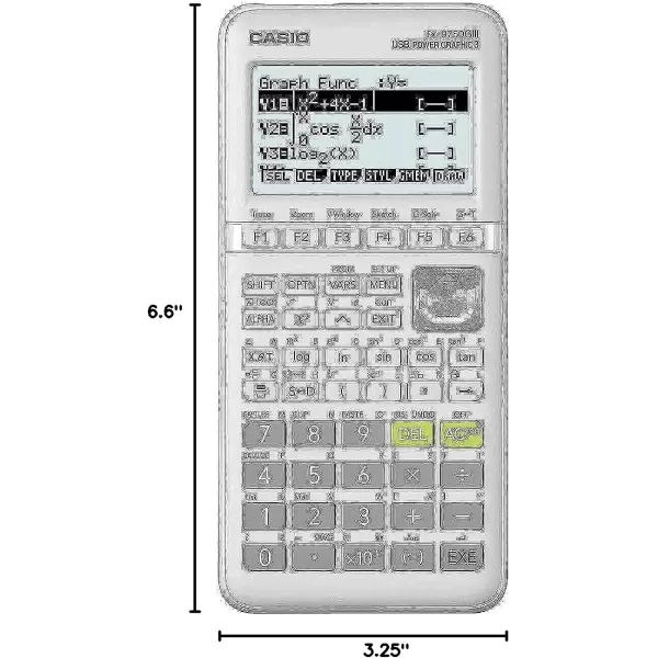 Casio fx9750GIII Standard Graphing Calculator Python and Natural Text Book Display BlackWhite