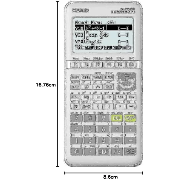 Casio fx9750GIII Standard Graphing Calculator Python and Natural Text Book Display BlackWhite