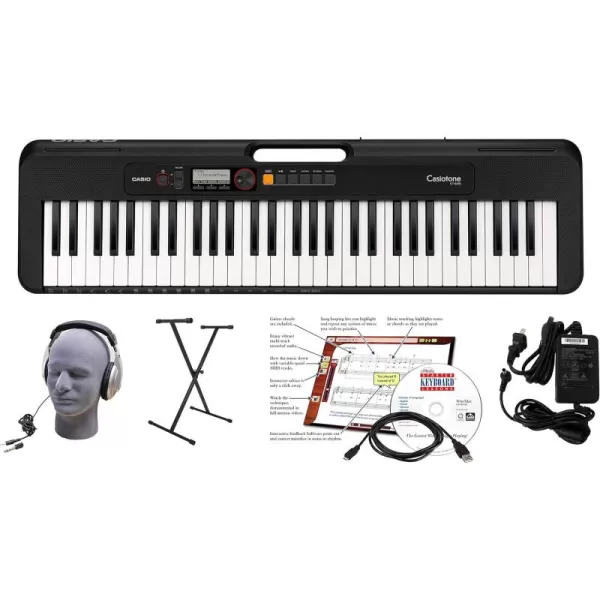 Casio Casiotone CTS200RD 61Key Portable Keyboard RedBlack