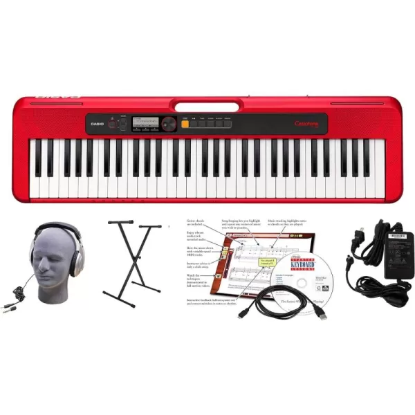 Casio Casiotone CTS200RD 61Key Portable Keyboard RedRed