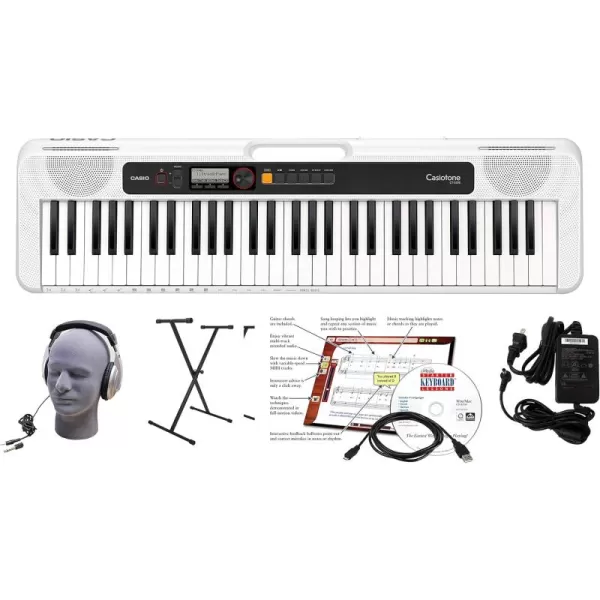 Casio Casiotone CTS200RD 61Key Portable Keyboard RedWhite