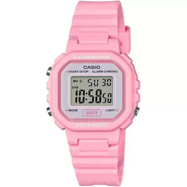 Casio LA20WH Series  Womens Digital Watch  Water Resistant  100 SEC Chronograph  Alarm  LED Illuminator  5Year Battery