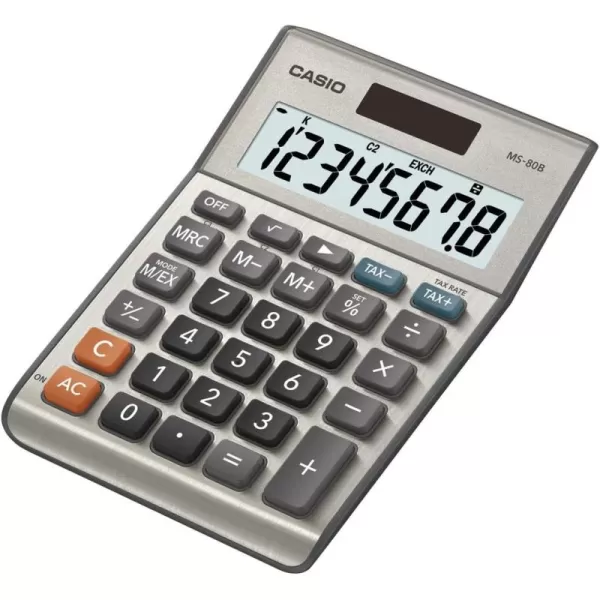 Casio MS80B Standard Function Desktop CalculatorBrush Nickel