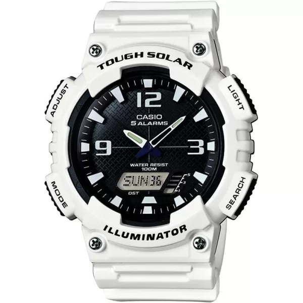 Casio Mens AQS810WC7AVCF AnalogDigital Display Quartz White Watch WhiteBlack