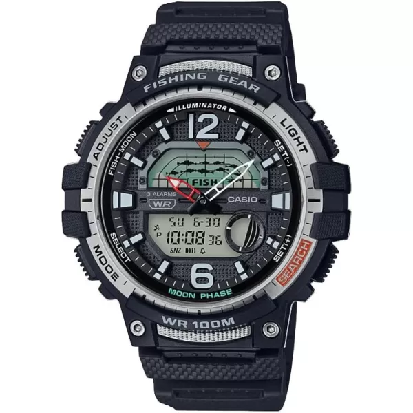 Casio Mens Fishing Gear 10 Year Battery Black Resin Watch WSC1250H1AVCFBLACK