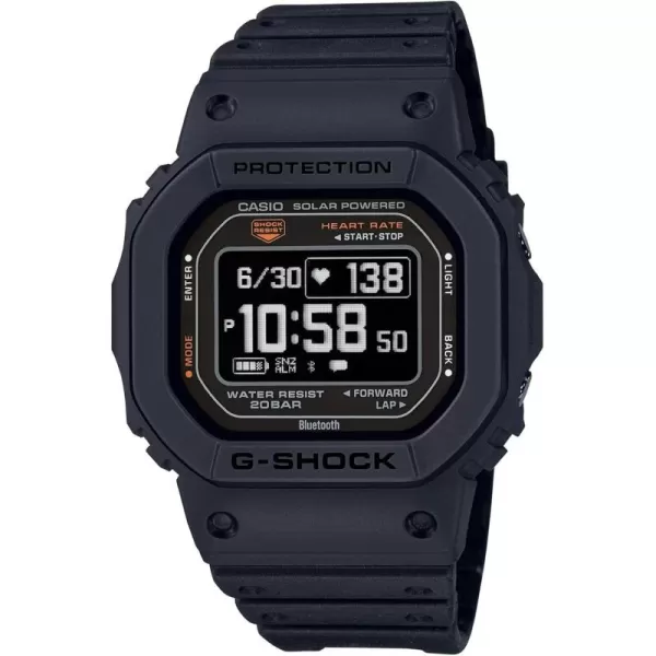 Casio Mens GShock Move DWH5600 Series Multisport Run Walking Gym Workout Heart Rate Watch Quartz Solar Assisted WatchBlack