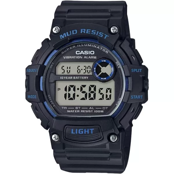 Casio Mud Resistant Stainless Steel Quartz Watch with Resin Strap Black 276 Model TRT110H2AVCF standard