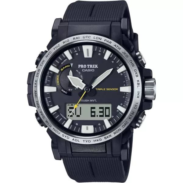 Casio Protrek Tough Solar Powered Environmentally Friendly Biomass Outdoor Sports Watch with Altimeter Barometer Compass and Thermometer Style PRW611