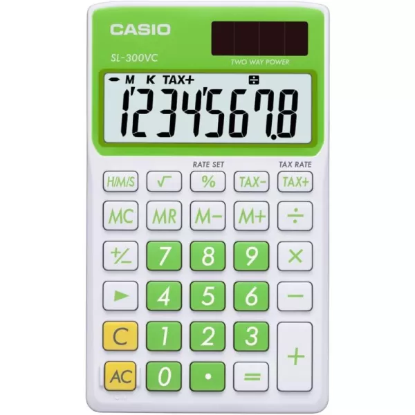 Casio SL300VC Standard Function Calculator Orange 275 x 463Green