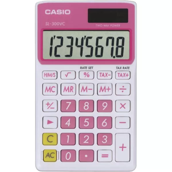 Casio SL300VC Standard Function Calculator Orange 275 x 463Pink