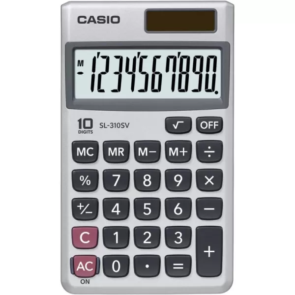 Casio SL310SV Sloar Powered Standard Function Calculator