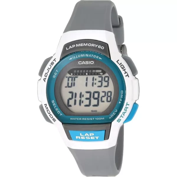 Casio Womens LWS 1000H 1AVCF Runner Series Digital Display Quartz BlackGreen WatchBlackWhite