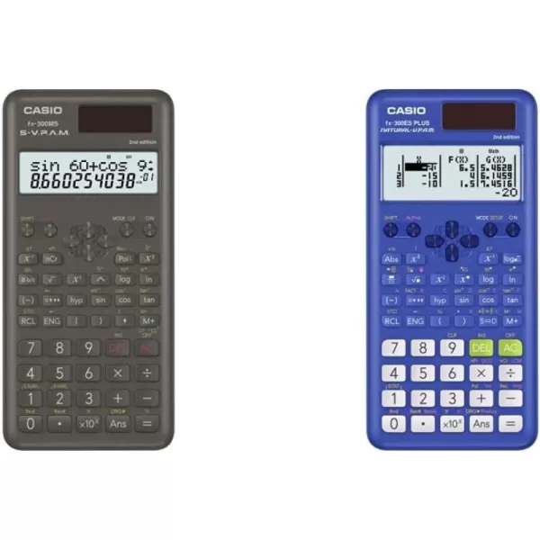 Casio fx300MSPLUS2 2nd Edition Standard Scientific CalculatorCalculator  Blue Scientific Calculator