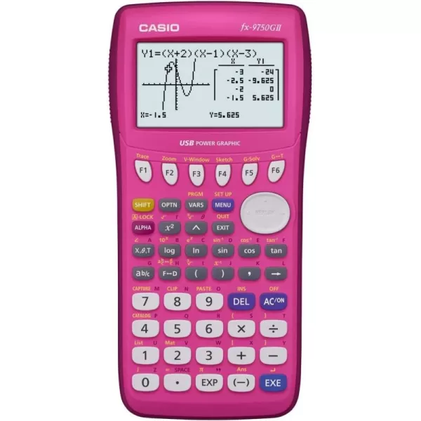 Casio fx9750GII Graphing Calculator Pink FX9750GIIPKPink