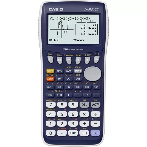 Casio fx9750GII Graphing Calculator Pink FX9750GIIPKWhiteBlue