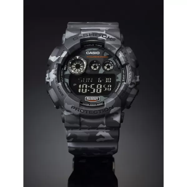 Casio G Shock Mens GD120CM8CR GShock Digital Display Quartz Grey Watch