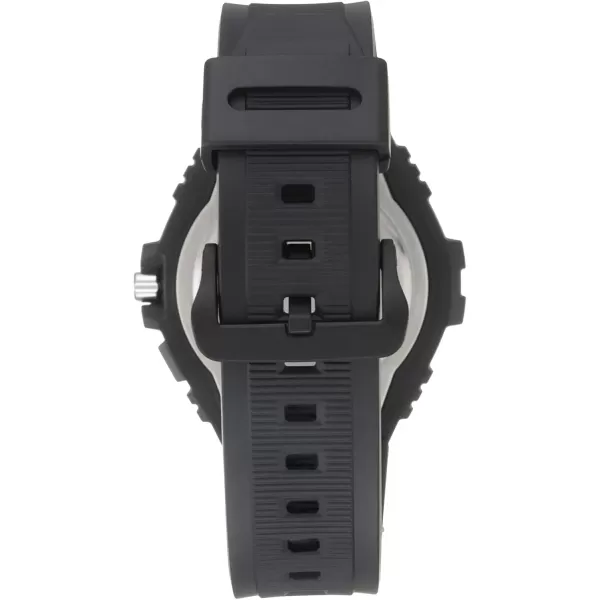 Casio Illuminator Mens Quartz Sport Watch with Black Resin Strap Heavy Duty Metal Bezel Model MWA100H1A2V SilverTone