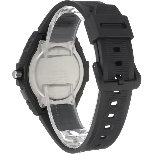 Casio Illuminator Mens Quartz Sport Watch with Black Resin Strap Heavy Duty Metal Bezel Model MWA100H1A2V SilverTone