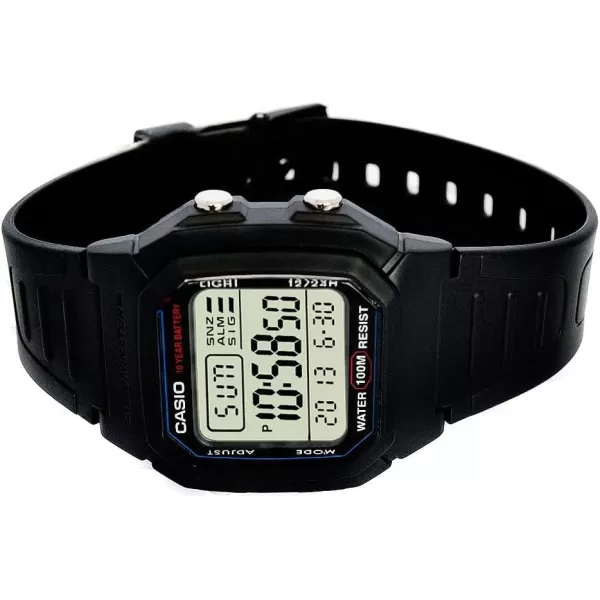 Casio Mens Classic W800H1AV Sport Watch with Black Resin Band