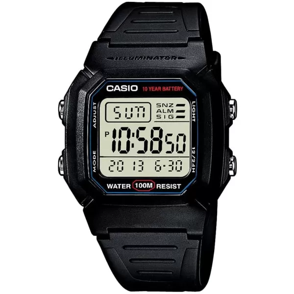 Casio Mens Classic W800H1AV Sport Watch with Black Resin Band