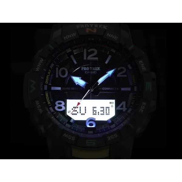 Casio Mens Pro Trek Bluetooth Connected Quartz Sport Watch with Resin Strap Black 222 Model PRTB501CR