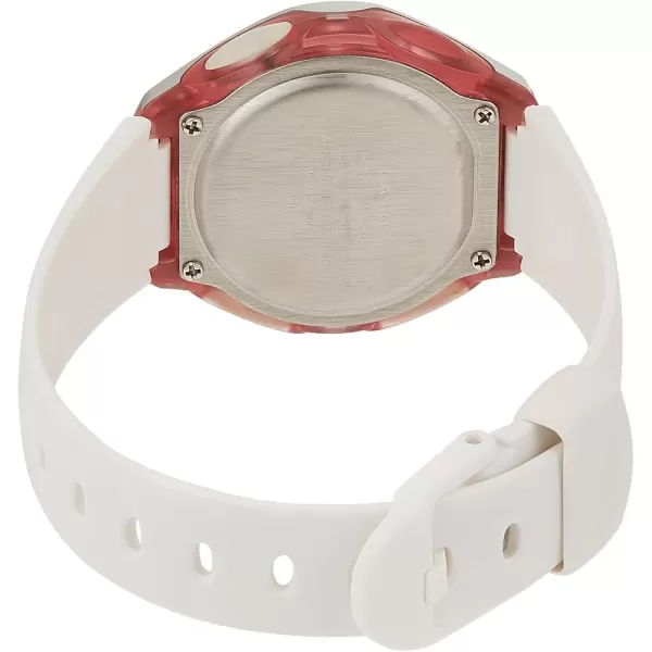 Casio Womens LW2007AV White Resin Strap and Pink Dial Digital Watch