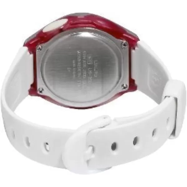 Casio Womens LW2007AV White Resin Strap and Pink Dial Digital Watch