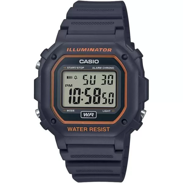 Casio F108WH Series  Mens Digital Watch  Illuminator  Water Resistant  LED Light  Daily Alarm  1100 SEC Stopwatch  3 Hands HR Min SEC  DateDay Display  Daily Alarm  7 Year BatteryGray