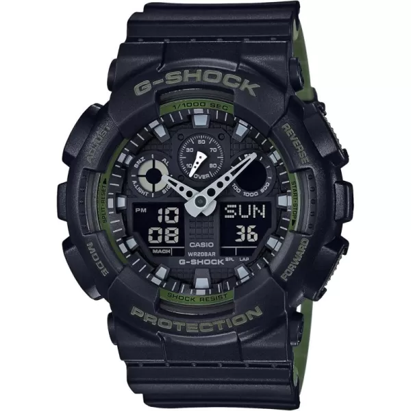 Casio GA100L1A GShock GA100 Military Series Watch Black  One Size