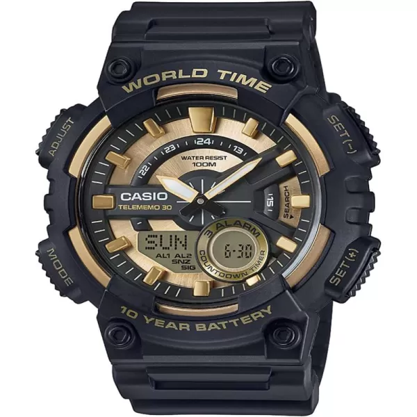 Casio Mens AEQ110BW9AV Heavy Duty AnalogDigital Display Quartz Black Watch