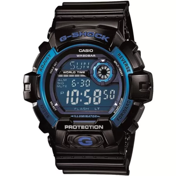 Casio Mens G8900A1CR GShock Black and Blue Resin Digital Sport Watch