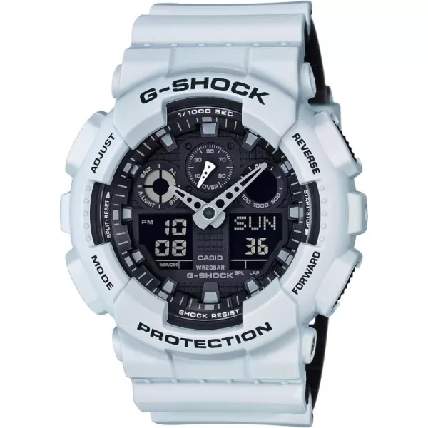 Casio Mens GA100 XL Series GShock Quartz 200M WR Shock Resistant WatchFoam White