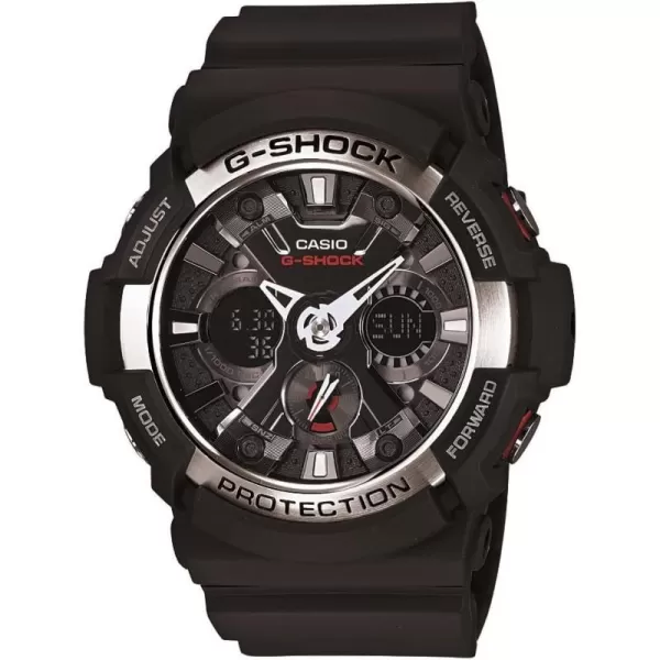 Casio Mens GShock 487 mm Quartz Sport Watch with Plastic Strap Black 293 Model GA2001A Gunmetal and Black AnalogDigital