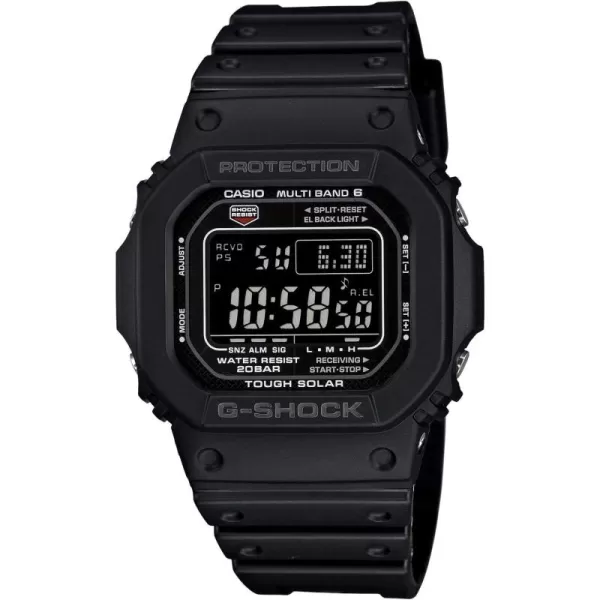 Casio Mens GWM56101BJF GShock Solar Digital Multi Band 6 Black Watch