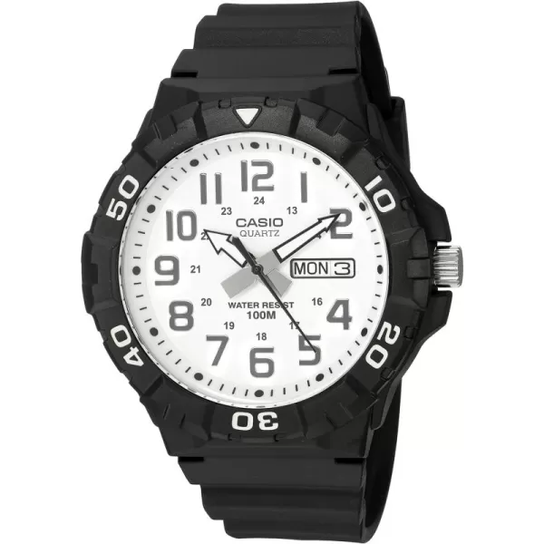 Casio Mens MRW210H7AVCF Diver Style Analog Display Quartz Black Watch