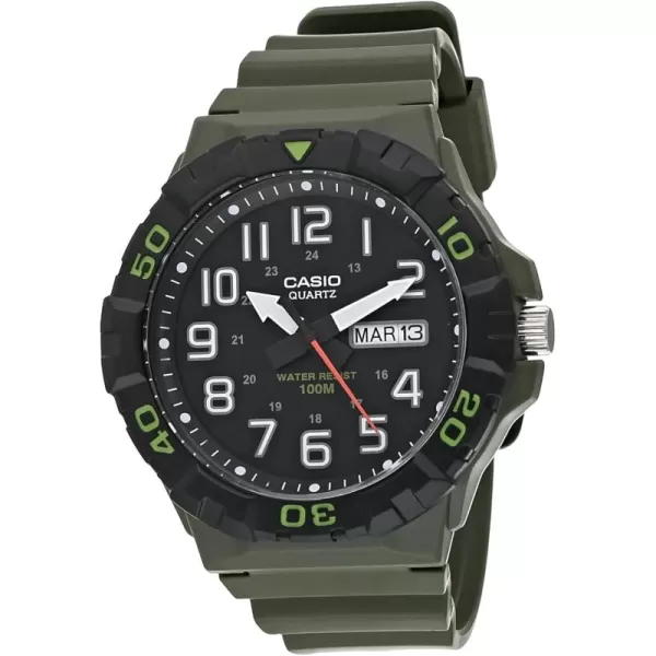 Casio Mens Military 3HD MRW210H3AV Quartz Watch BlackGreen