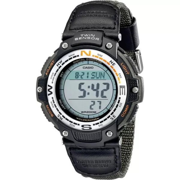 Casio Mens SGW100B3V Digital Compass Twin Sensor Sport Watch